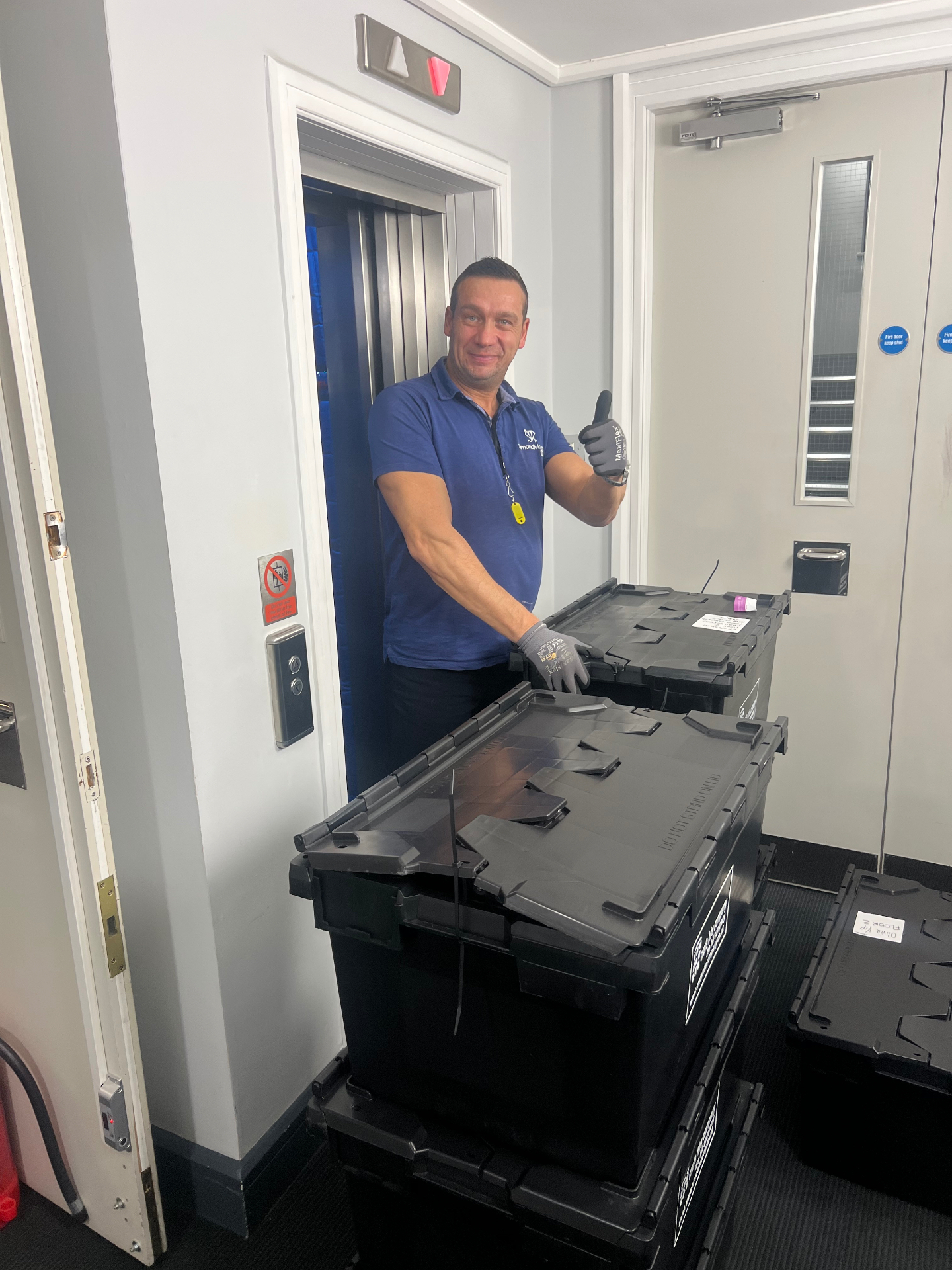 Dimond Movers crew handling a professional office relocation in Oxfordshire